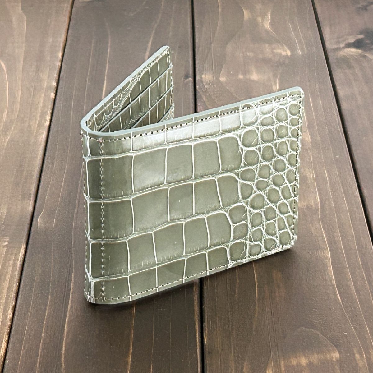 アリゲーター 無双 マネークリップ アッシュカーキ