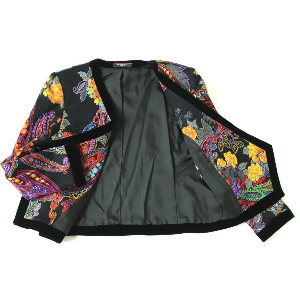 極美品◎レオナ−ル ファッション レディース ウール×シルク  