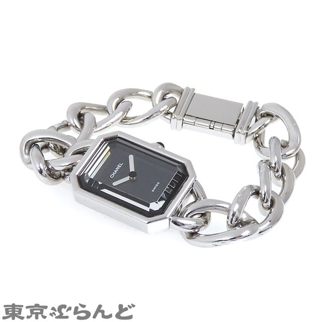 シャネル CHANEL プルミエール Lサイズ H0452 ブラック SS チェーン