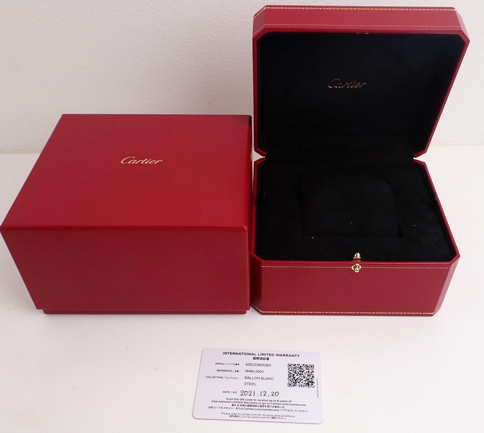 美品 Cartier(カルティエ) バロンブラン W4BL0002 SS/革 QZ クォーツ  