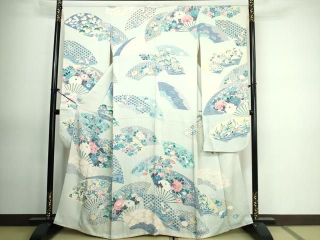 k-5724 金箔に鳥 素敵なデザイン 正絹 袷 振袖 振袖 身丈165.5cm 裄丈71cm L 袷 尾長鳥 橘 金糸 金彩 ピンク
