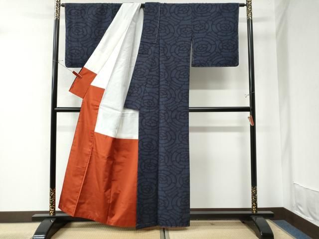 平和屋本店□極上 結城紬 はたおり娘 80亀甲 花間道 逸品