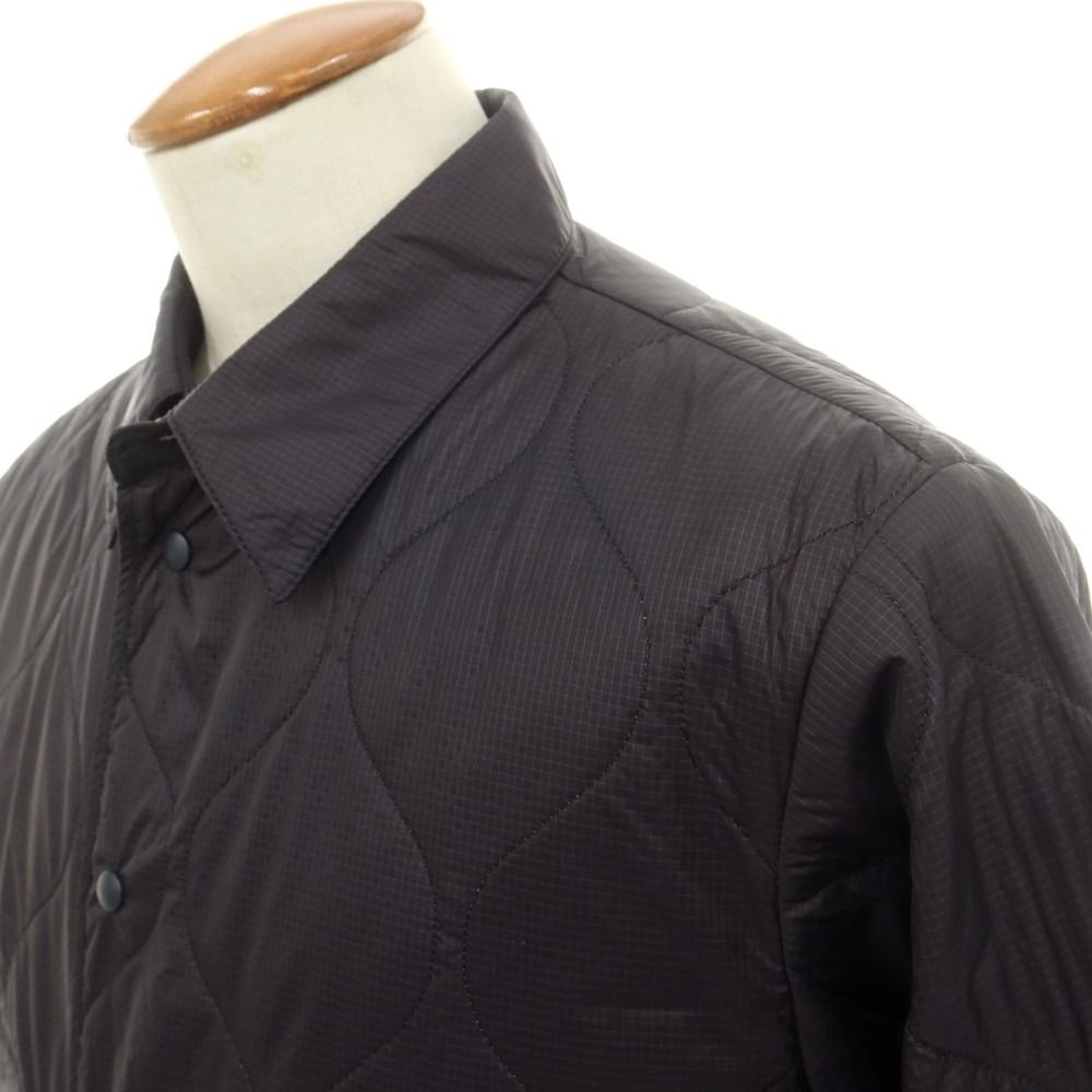 アスペジ ASPESI リップストップナイロン 中綿 キルティング シャツブルゾン ブラック サイズM メンズ