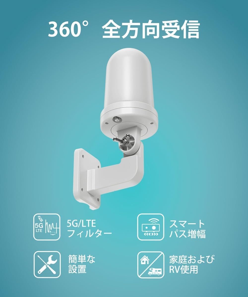 室外 HD テレビ アンテナ ANTOP 地上デジタル UFOアンテナ UHF対応 スマートパス 増幅 36 | ANTOP 地デジ 屋外テレビアンテナ 室外HD TVアンテナ 360度全