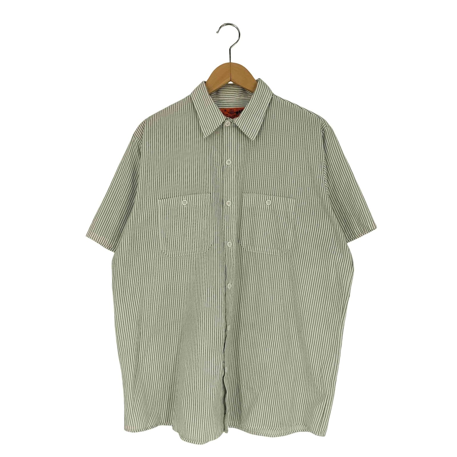 レッドキャップ RED KAP ストライプ ショートスリーブ ワークシャツ メンズ import：L 