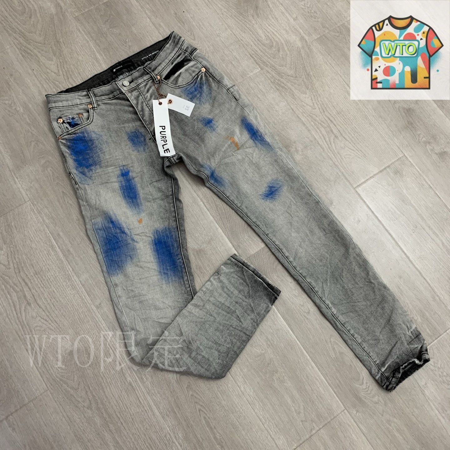 PURPLE BRAND ジーンズ ロングパンツ 29 29インチ Purple Brand ストレートレッグ ブラック パープル