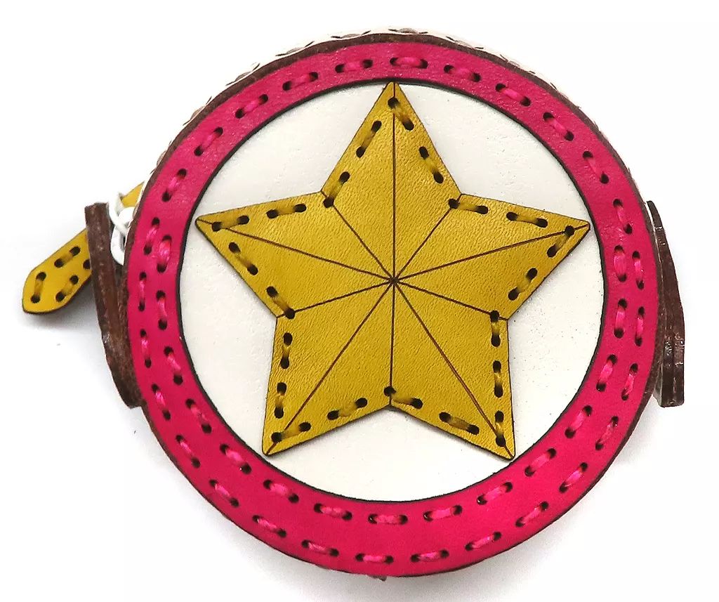 中古】財布・パスケース 星の杖 コインケース ピンク 「OJAGA DESIGN 