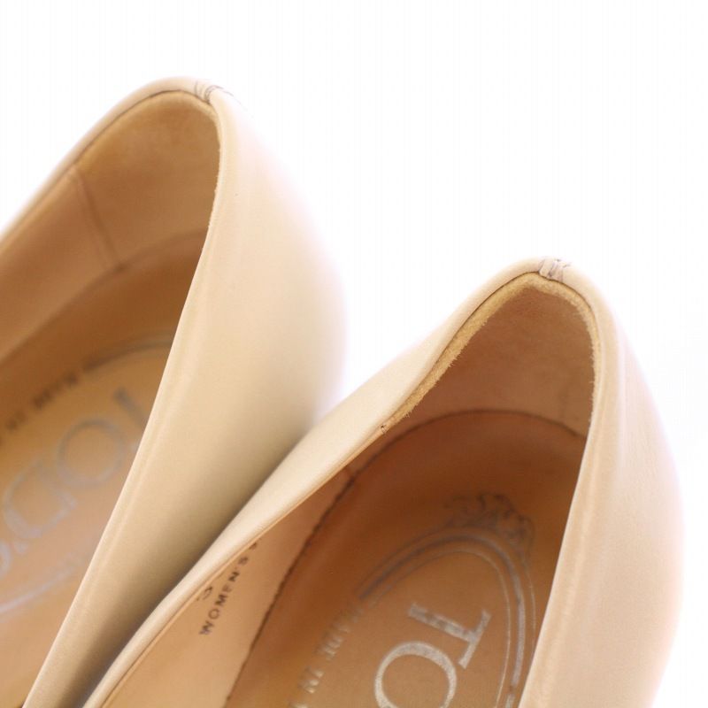 トッズ TOD'S パンプス ラウンドトゥ ハイヒール レザー 36