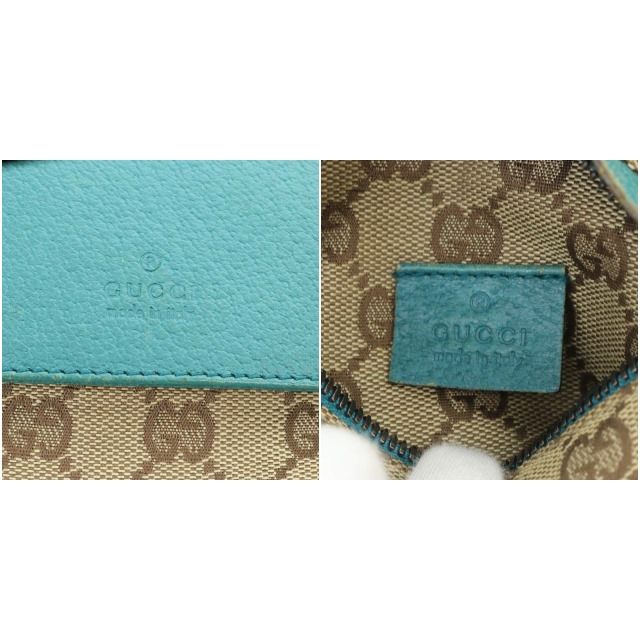 Gucci GGパターン ポーチ ベージュ/グリーン
