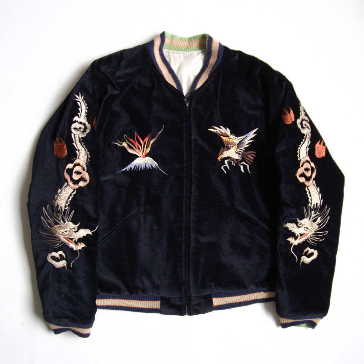 雰囲気抜群 TAILOR TOYO TT12064| 別珍 リバーシブル スカジャン XL ジャケット 刺繍 ベロア テーラー東洋 25100797