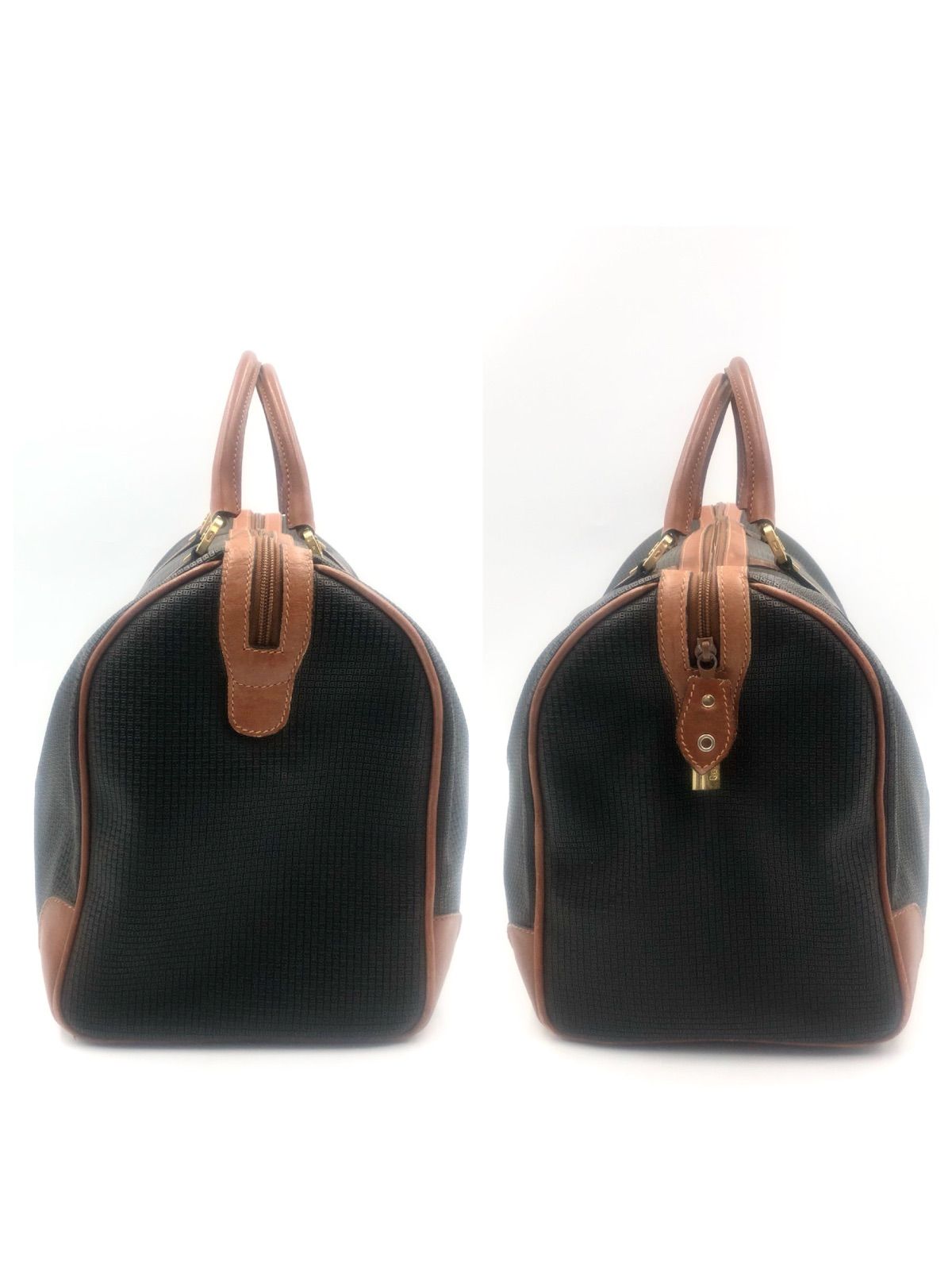 □美品□BALLY バリー Bロゴ型押し総柄 大容量ボストンバッグ