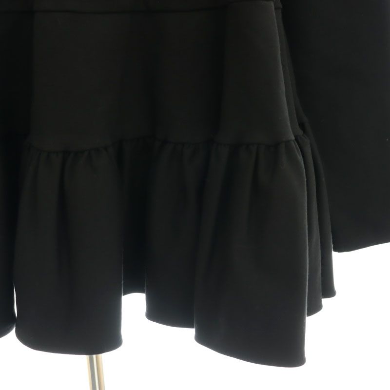 ヨリ yori ぬくぬくティアードフリルブラウス ペプラム 長袖 裏起毛 36 