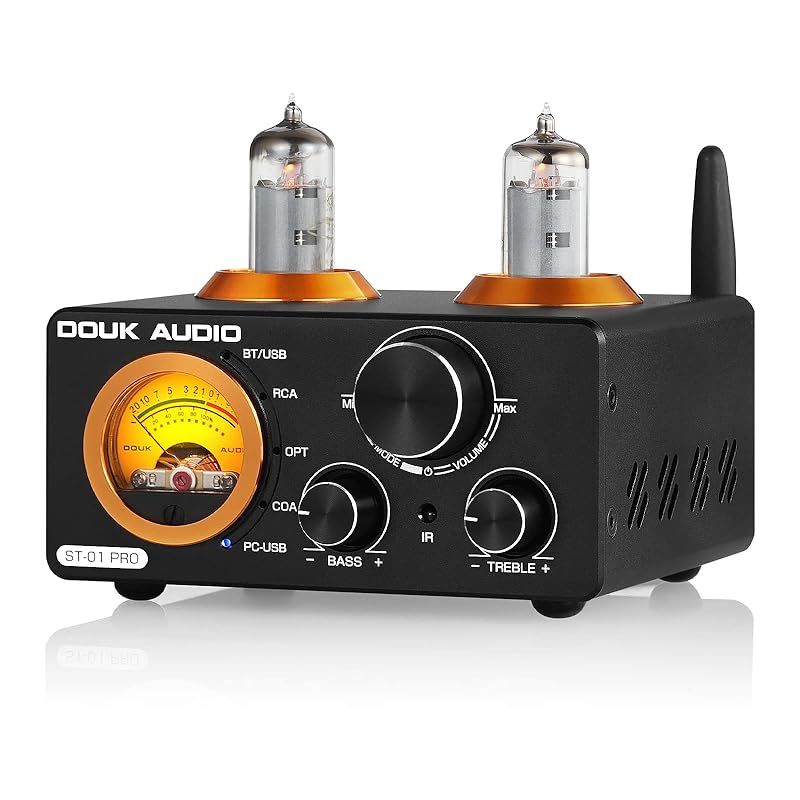Nobsound ST-01 PRO 6K4 Bluetooth 5.0 真空管アンプ VUメーター USB DAC COAX|OPT パワーアンプ プリアンプ