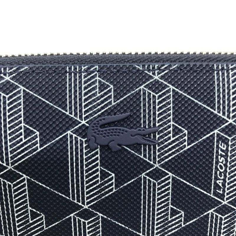LACOSTE 長財布 ラウンドファスナー モノグラム柄 NF3958DG 美品