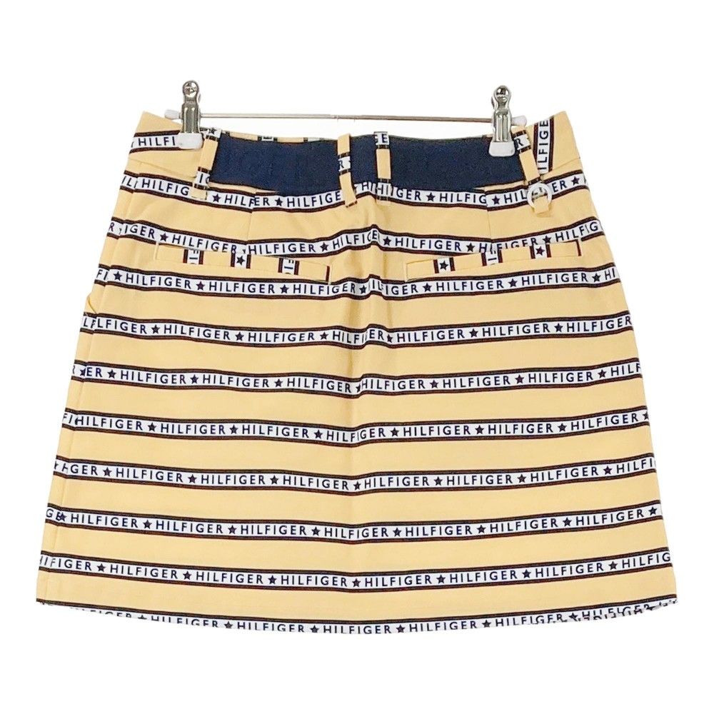サイズ L TOMMY HILFIGER GOLF トミー ヒルフィガーゴルフ スカート ロゴ ボーダー柄 イエロー系 240101465275 ゴルフウェア レディース ストスト
