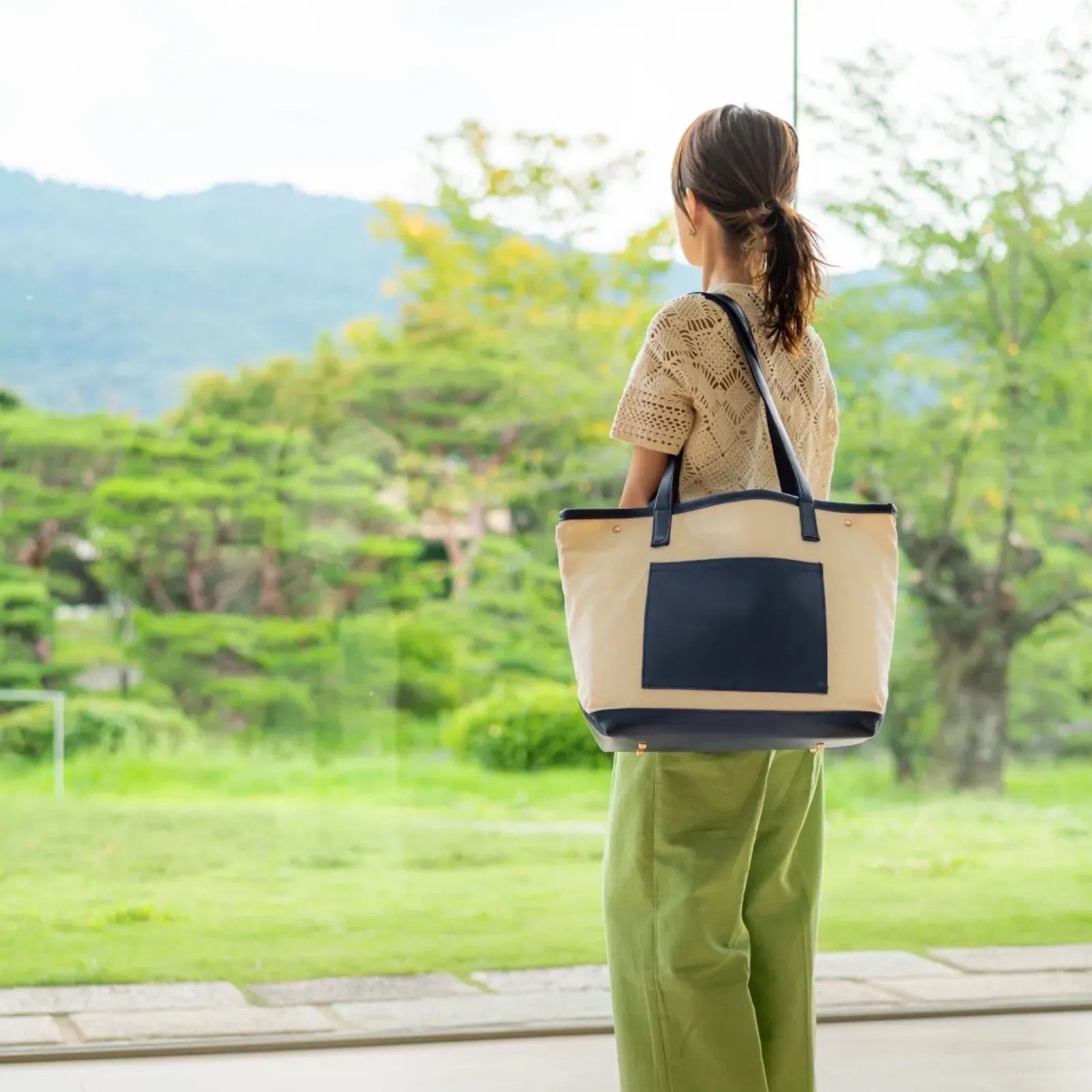 ♡パートナーともシェアできるマザーズbag ネイビー♡トートバッグ