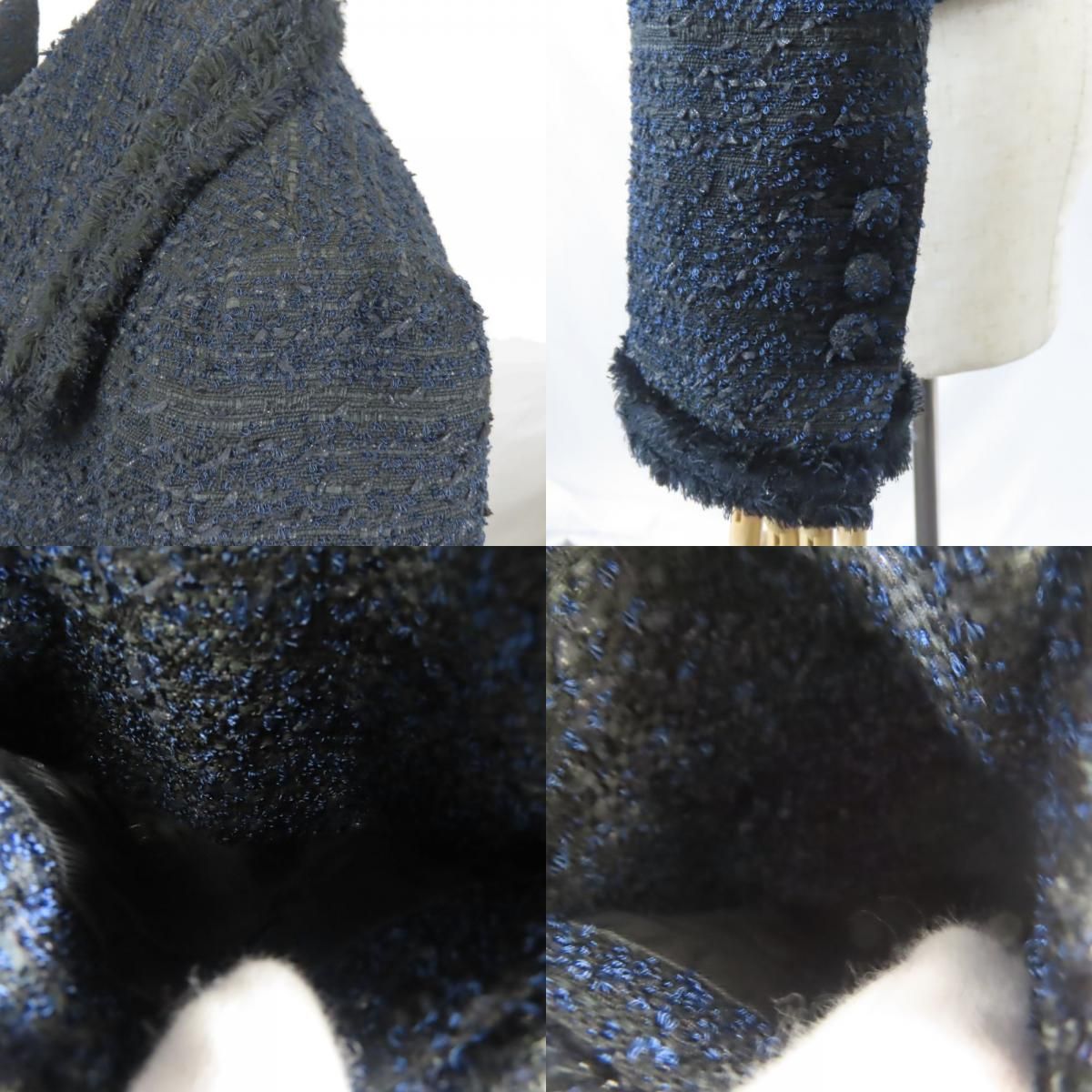 中古】 テーラードジャケット MALHIA ツイード 40 ポリエステル