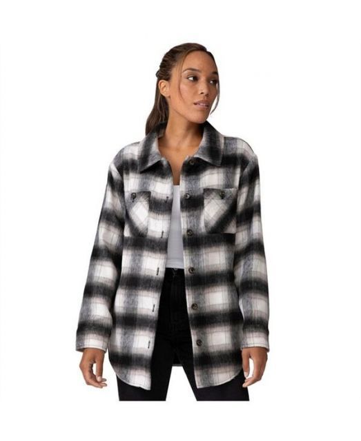 【送料無料】 フリー カントリー レディース ジャケット・ブルゾン アウター Women's Plaid Shacket Black plaid