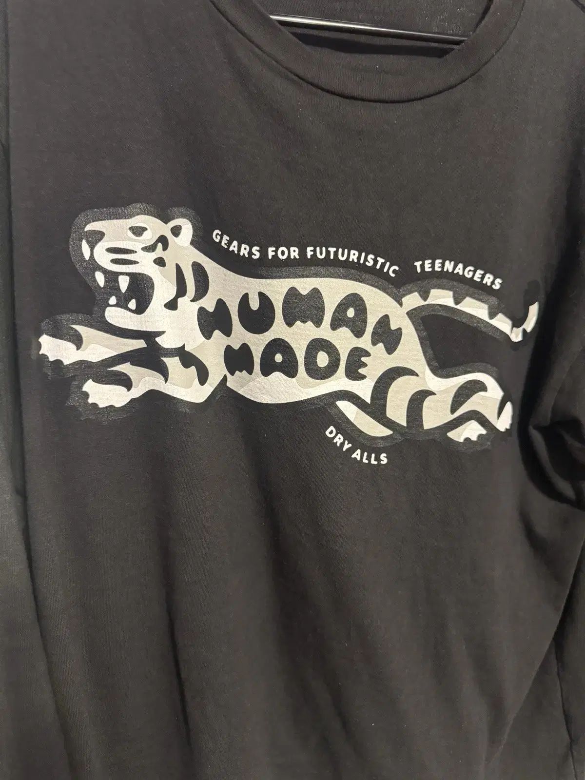 HUMAN MADE ヒューマンメイド タイガー ロゴ 長袖 ロングスリーブ Tシャツ 黒 M