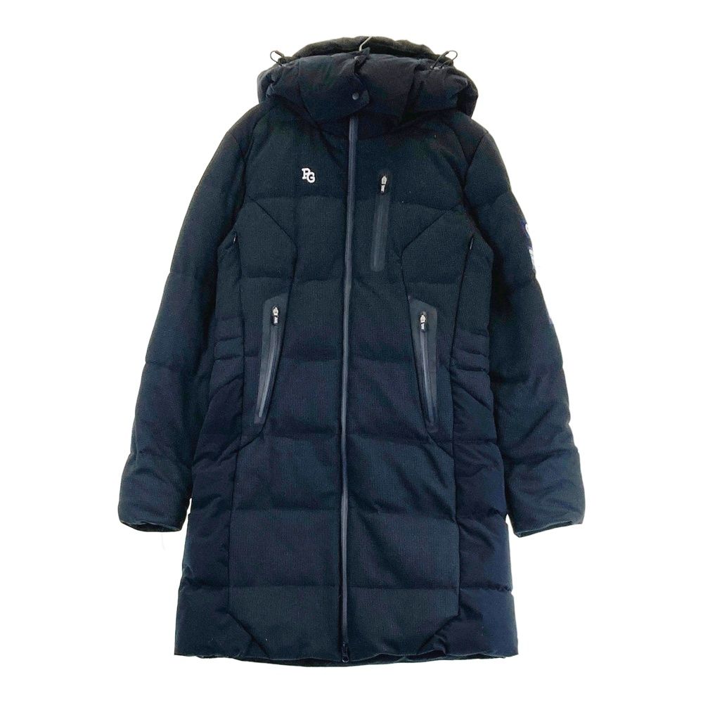 サイズ 0 PEARLY GATES パーリーゲイツ 2WAYダウン ワンピース コート ワッペン ブラック系 240101481185 ゴルフウェア レディース ストスト