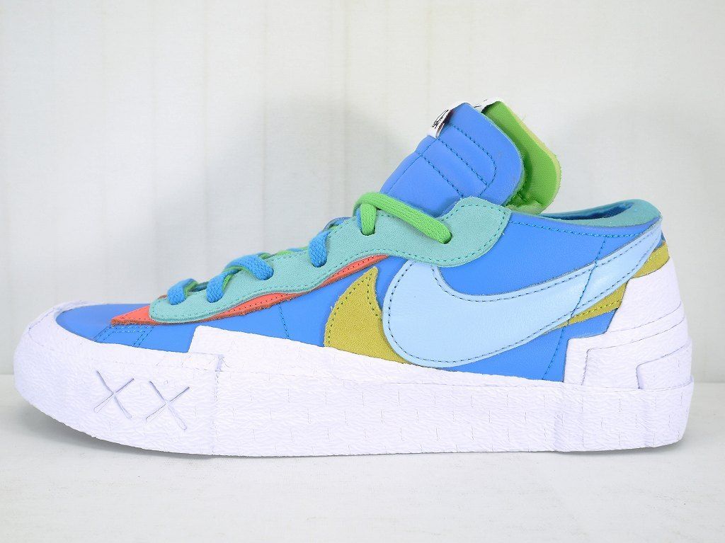 s24t-0064t【中古】NIKE × SACAI ×KAWS Blazer LOW Neptune Blue ナイキ サカイ カウズ ブレーザー ロー ネプチューンブルー DM7901-400 29cm US11 メンズ スニーカー