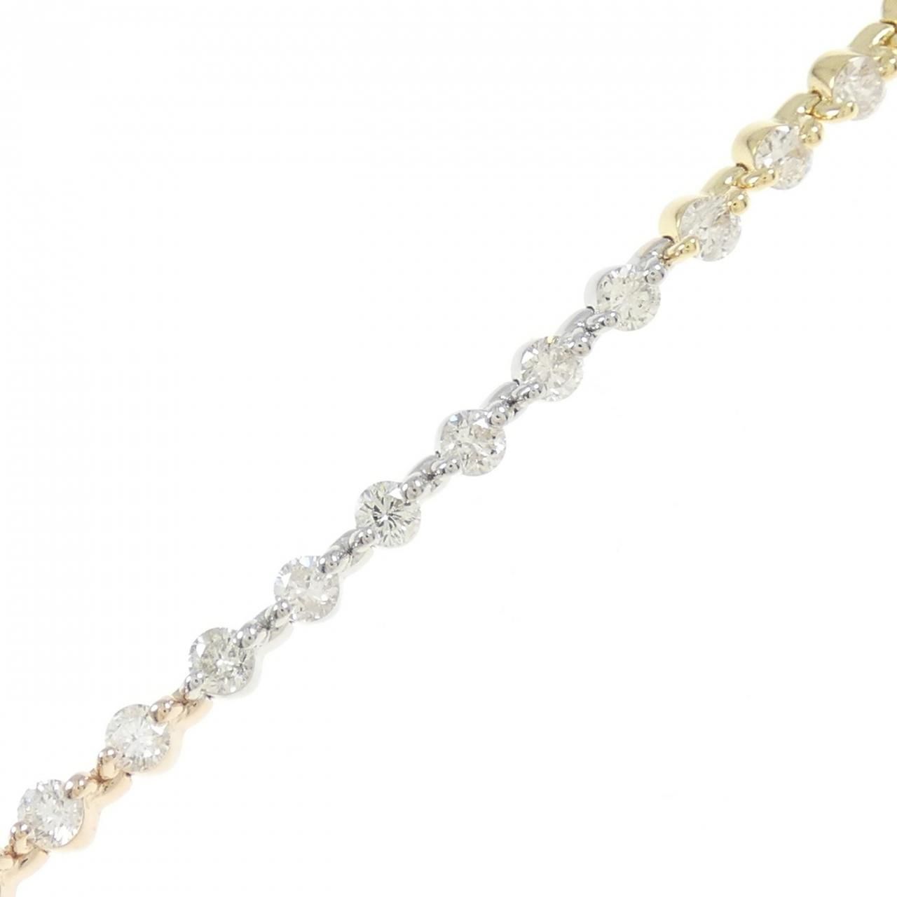 K18スリー ダイヤモンド ブレスレット 2.11CT