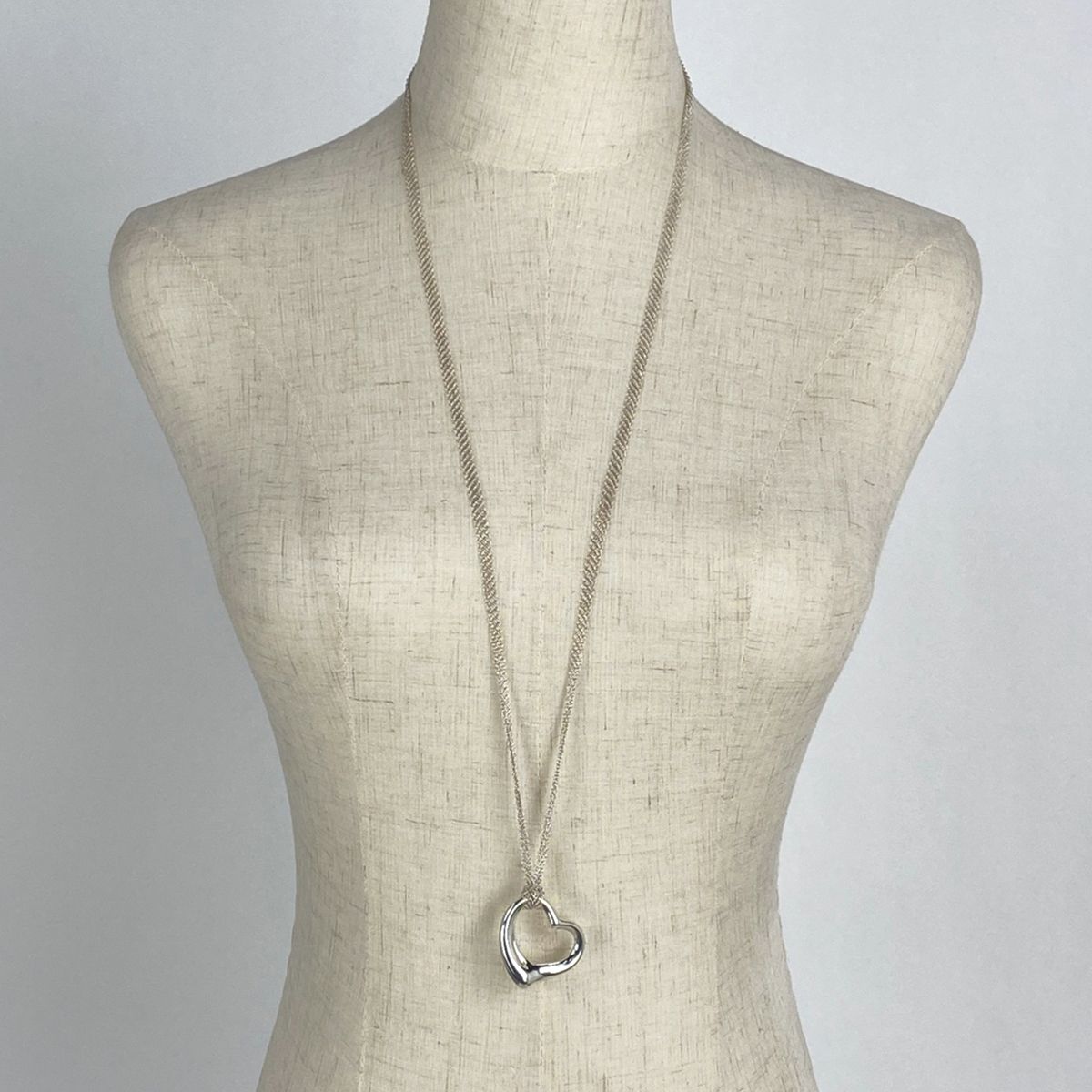 ティファニー TIFFANY&Co. オープンハート メッシュ ネックレス エルサ