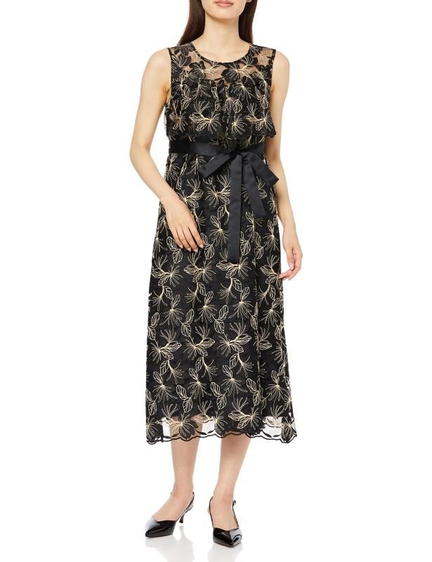 グレースコンチネンタル] 2022AW ﾗﾒ刺繍ﾉｰｽﾘｰﾌﾞﾜﾝﾋﾟｰｽ レディース