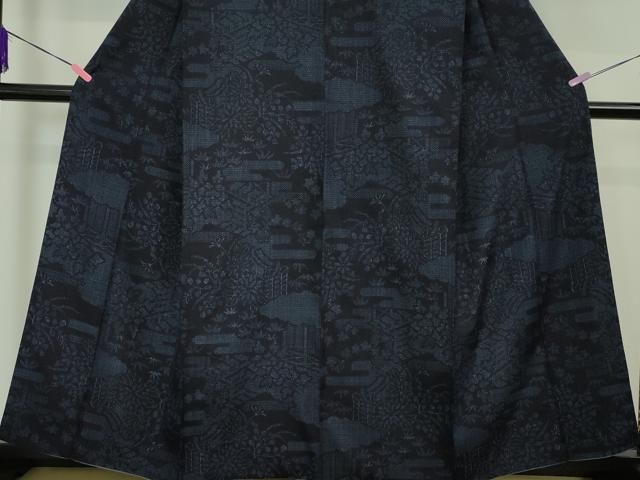 平和屋本店□極上 本場結城紬 重要無形文化財 80亀甲 奥順謹製 御所解