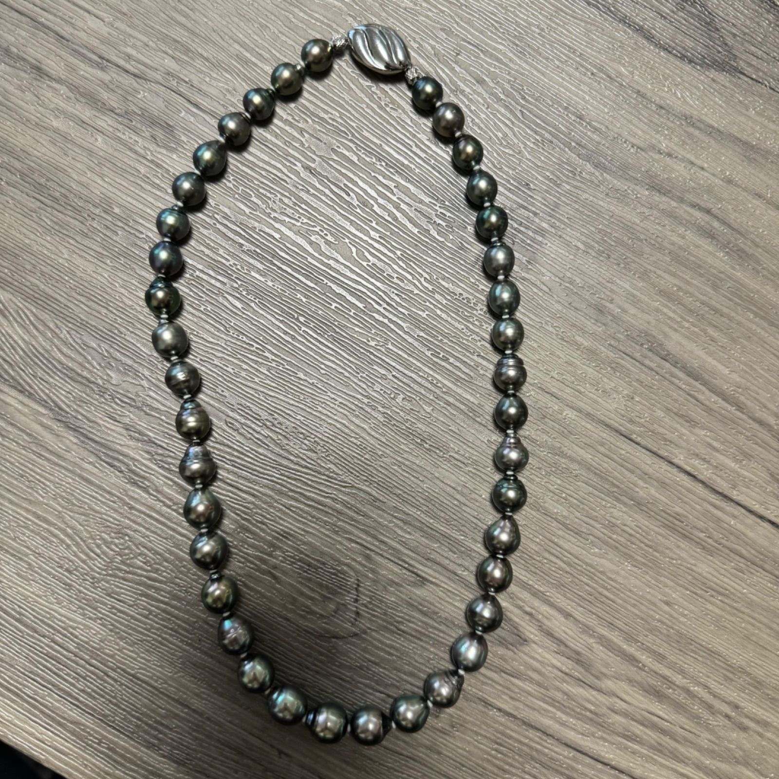 【名入れ無料】 鑑別書付】大珠 黒蝶真珠 シルバー ~10.0mm 8.0mm ネックレス ネックレス・ペンダント