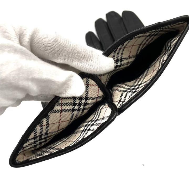 BURBERRY バーバリー レザー手袋 グローブ バーバリーチェック