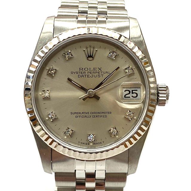 ROLEX デイトジャスト 自動巻き SS/YG 10PD コンビ ゴールド文字盤 S番