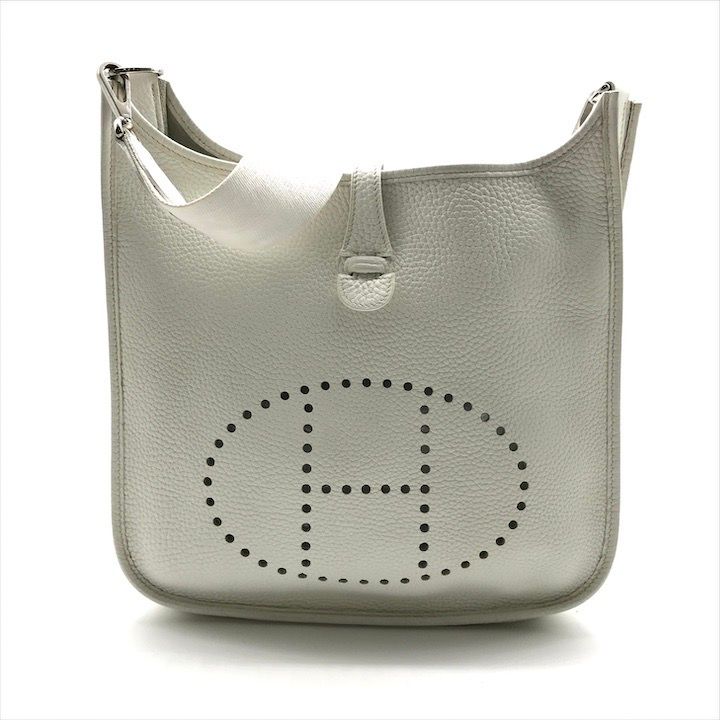 HERMES エルメス エヴリン2 PM トリヨン ショルダー バッグ ホワイト ブランド カバン Bag k386k