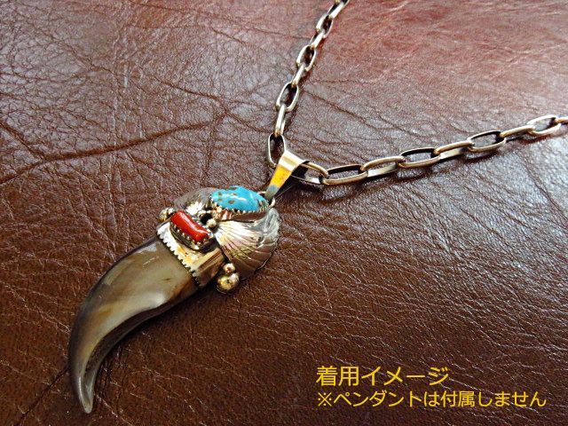 ナバホチェーン ネックレス あずきチェーン 5.5mm 50cm ハンドメイド