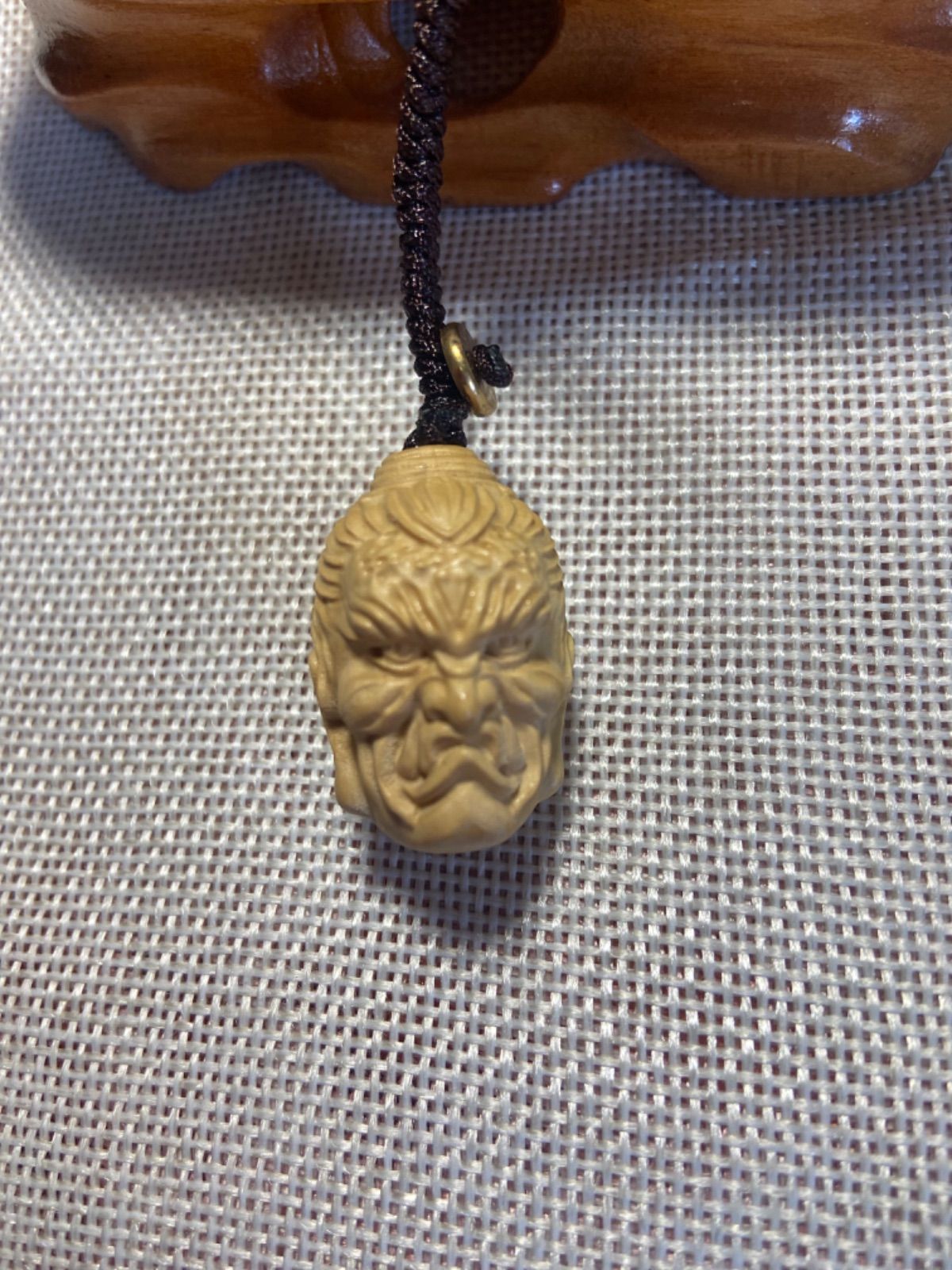 高級木材　柘植　 木彫り　仏魔の一念 仏魔如来 柘植 高級木材 柘植 木彫り 仏魔の一念 仏魔如来 柘植木 本体 約4 5×2 5