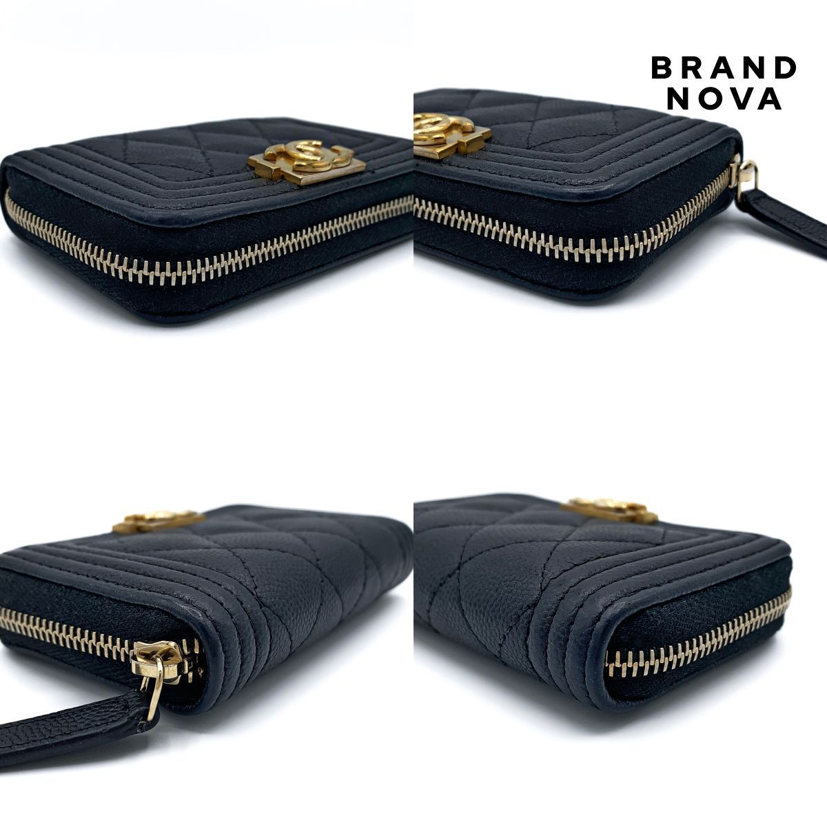 CHANEL ボーイシャネル キャビアスキン マトラッセ コインパース 