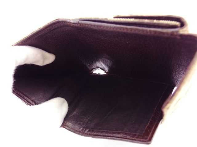 グッチ Wホック 財布 ブランド財布 さいふ 二つ折り ミニ財布 レディース メンズ アウトレット 夏 アイテム 自分用 ベージュ ブラウン シルバー エクリプス キャンバス×レザー GGキャンバス 