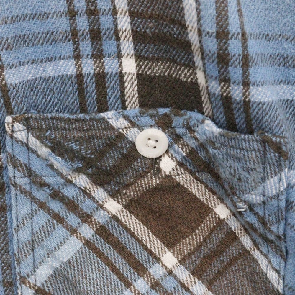 SAINT MICHAEL (セントマイケル) 24AW FRANNEL SHIRT ダメージ加工
