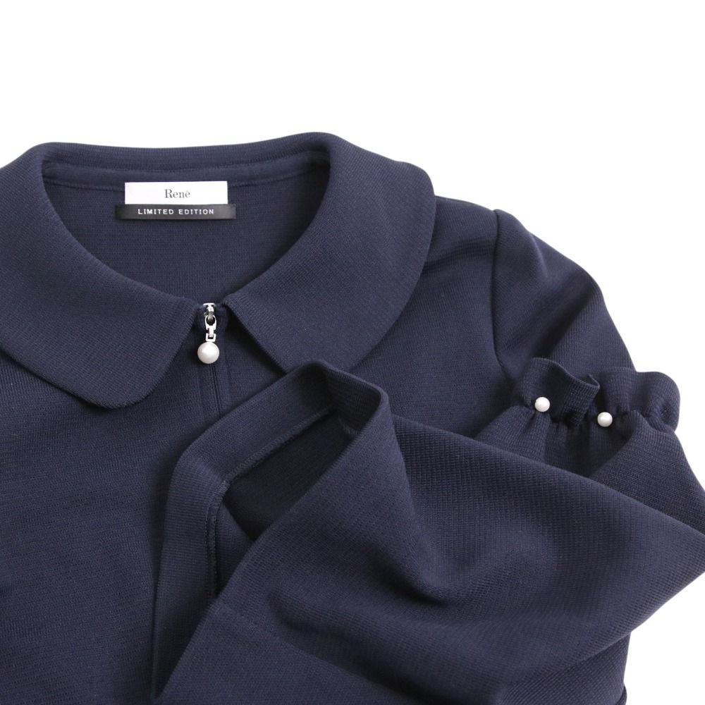 美品 25SS Rene ルネ リミテッドエディション パール装飾 フリル