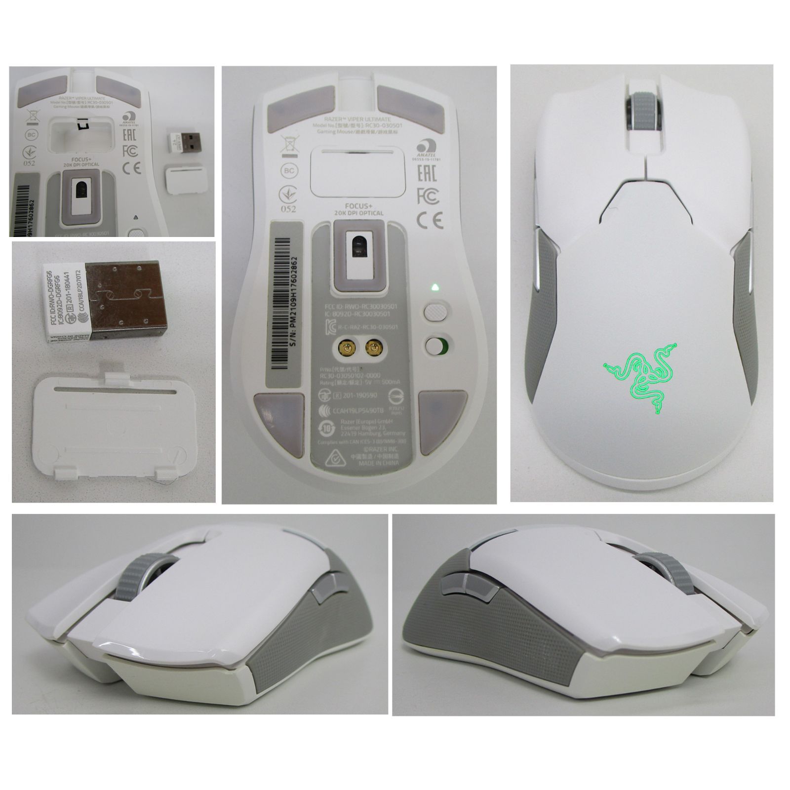 ^_^ RAZER VIPER ULTIMATE MERCURY White Razer Viper Ultimate