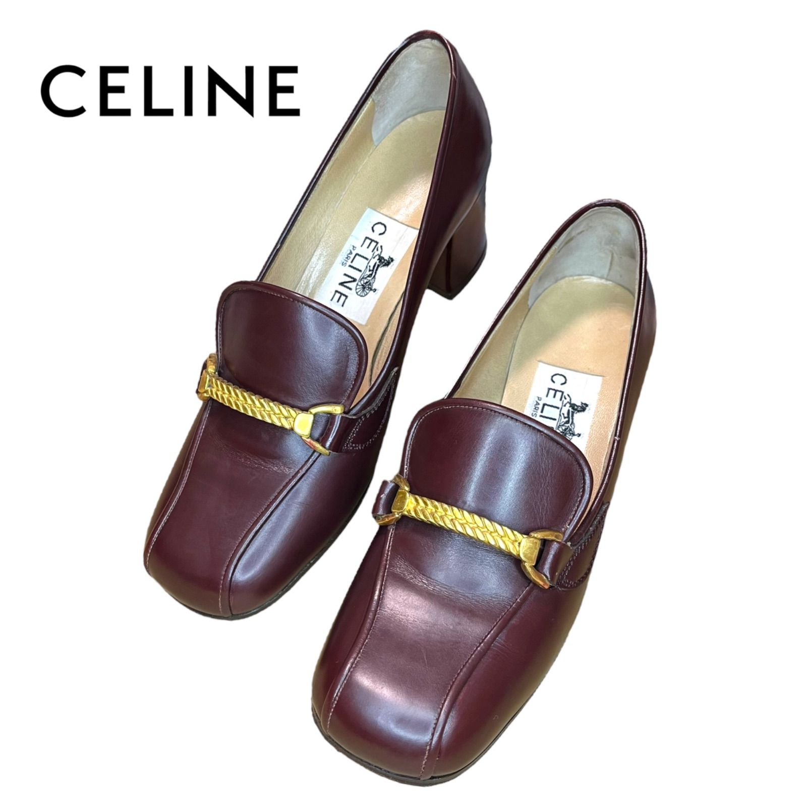 celine セリーヌ ローファー 靴 37 1/2 黒 フィービー