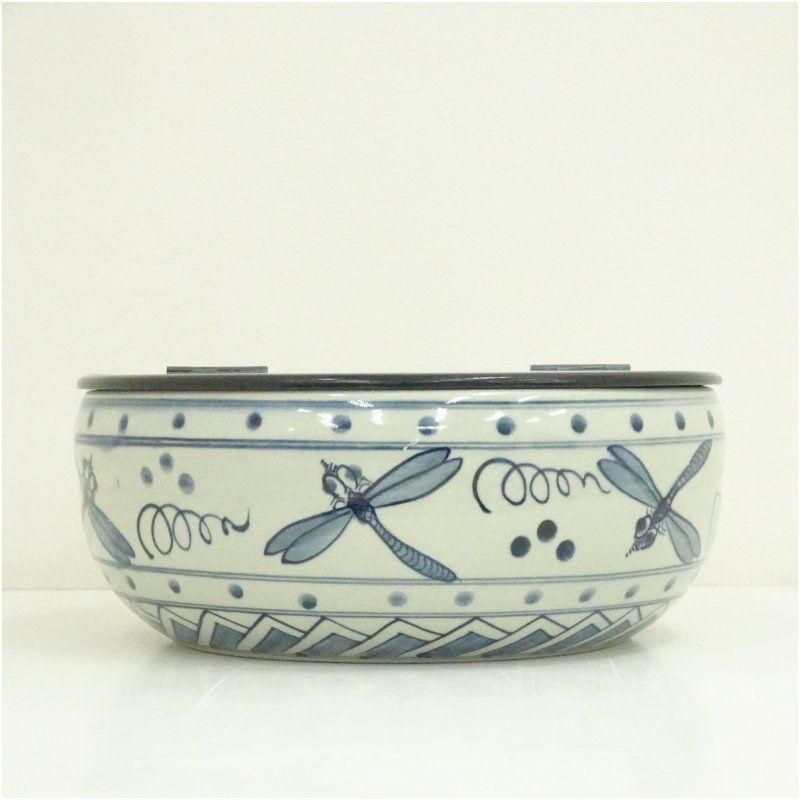 久己造 安南手蜻蛉水指（共箱） 水指し 茶道 茶道具 おしゃれ 水差し