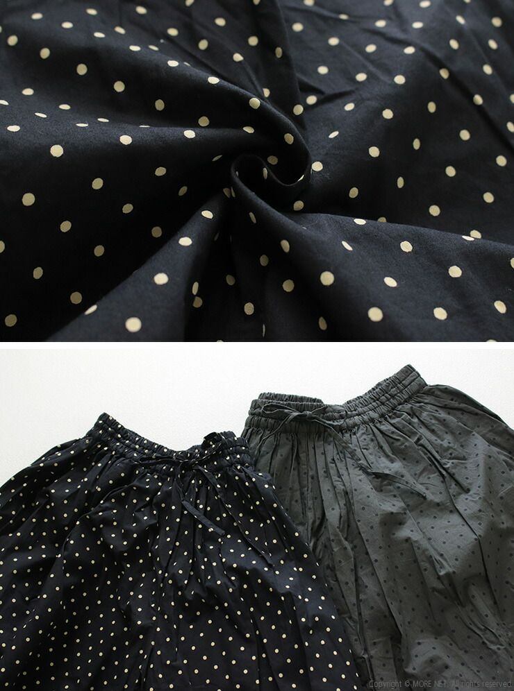 ソイル SOIL 40sポプリンドットプリントキュロット NSL25535 パンツ ワイド 水玉 レディース 2025秋冬 DECORATOM_COM_BR
