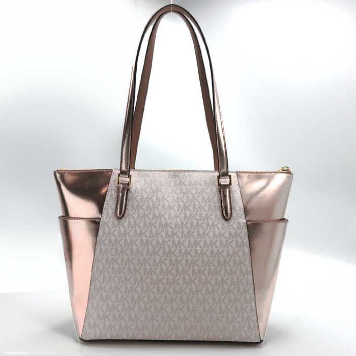 マイケルコース トートバッグ シャーロット MKシグネチャー メタリック  