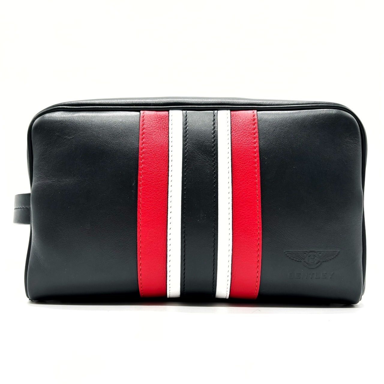 ダンヒル 2way ブリーフケース ビジネスバッグ 青 ロゴ 型押し 大容量