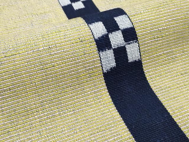 平和屋本店□極上 沖縄県伝統工芸品 八重山ミンサー 手織り 八寸名古屋