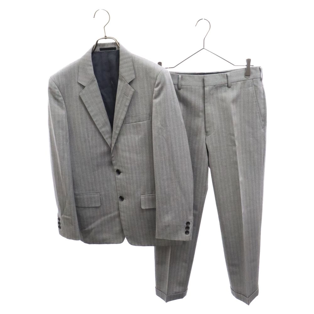 COMME des GARCONS HOMME DEUX (コムデギャルソン オムドゥ) 08SS ヘリンボーン柄 ノッチドラペル 2B テーラードジャケット センタープレス スラックスパンツ セットアップ DA-J009/DA-P009