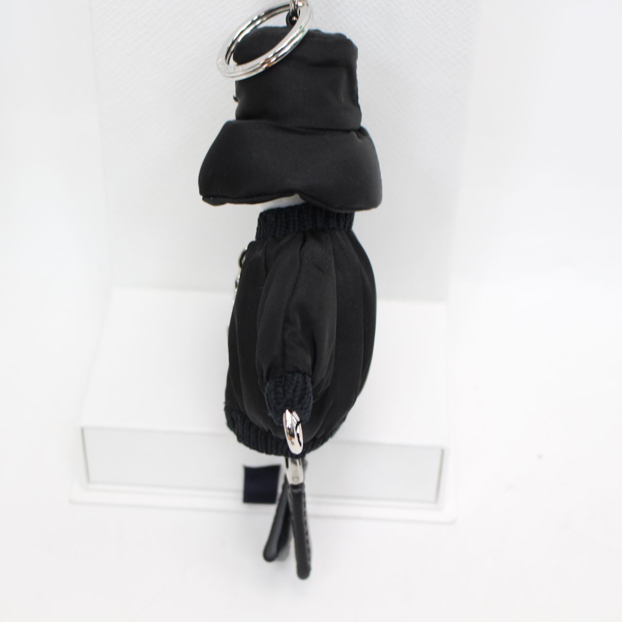 PRADA☆ショルダーストラップ付 Soft Robotニットバッグチャーム ブラック/キャメル ショルダーストラップ付 Soft Robot ニット