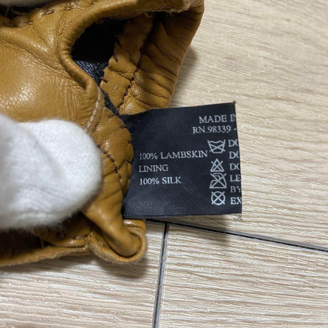 PRADA プラダ レザー グローブ 手袋 シープスキン ラムスキン キャメル系 PRADA プラダ レザー グローブ 手袋 シープスキン ラムスキン キャメル