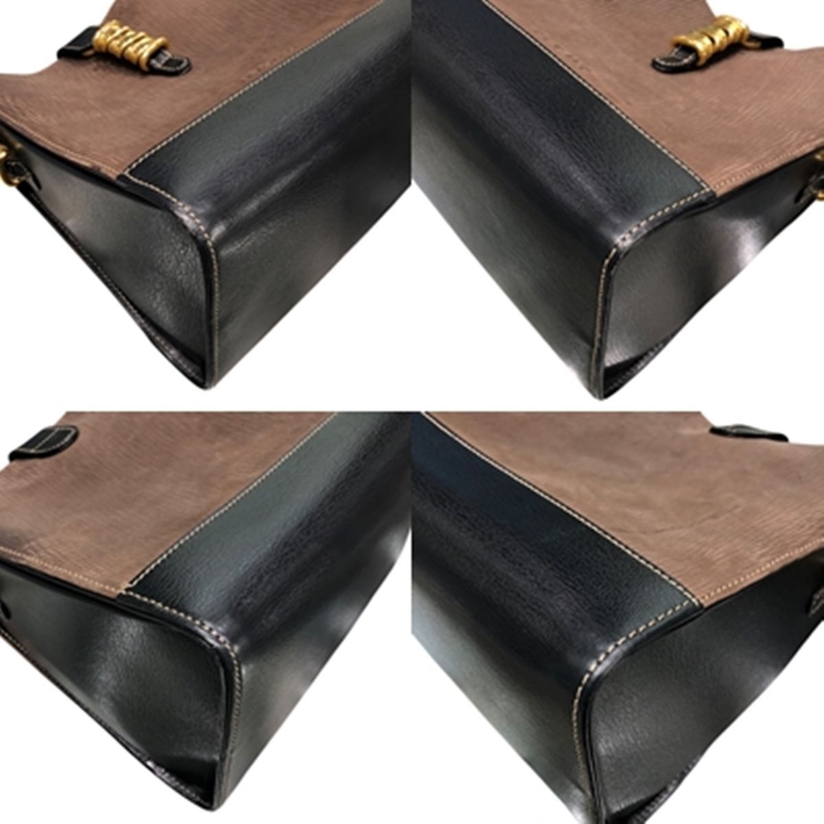 中古】 LOEWE ロエベ ベラスケス ショルダーバッグ ブラウン×黒